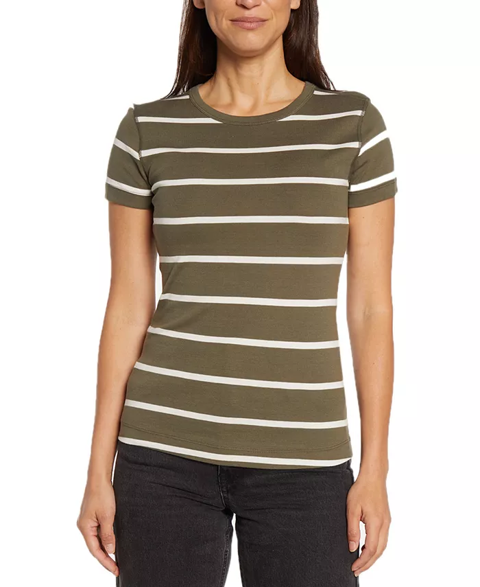 

Женская футболка с коротким рукавом и круглым вырезом Three Dots, зеленый