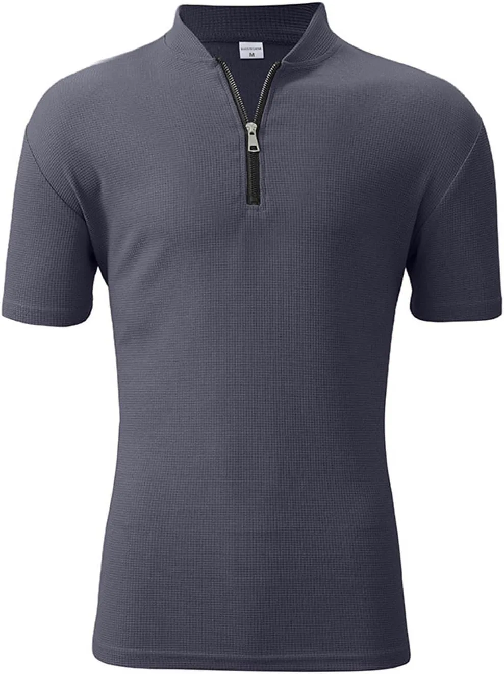 

Мужская футболка с коротким рукавом и воротником-стойкой