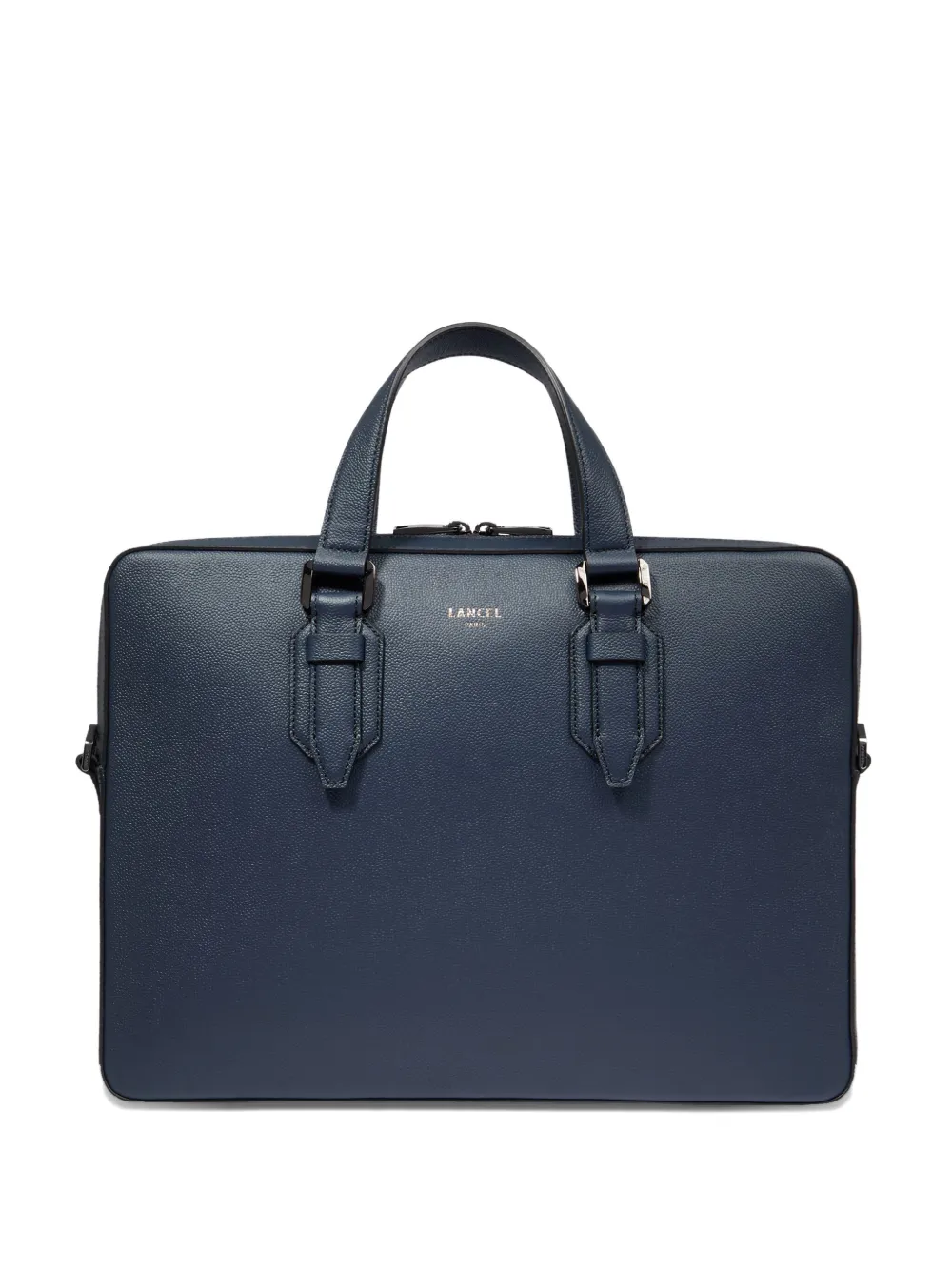 

Кожаная сумка-портфель с застежкой-пряжкой Lancel, синий