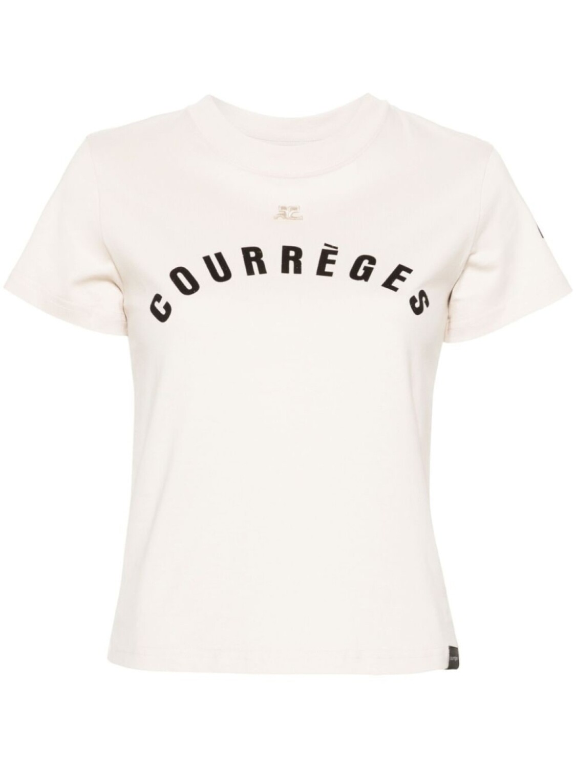 

Courrèges футболка с логотипом, нейтральный цвет