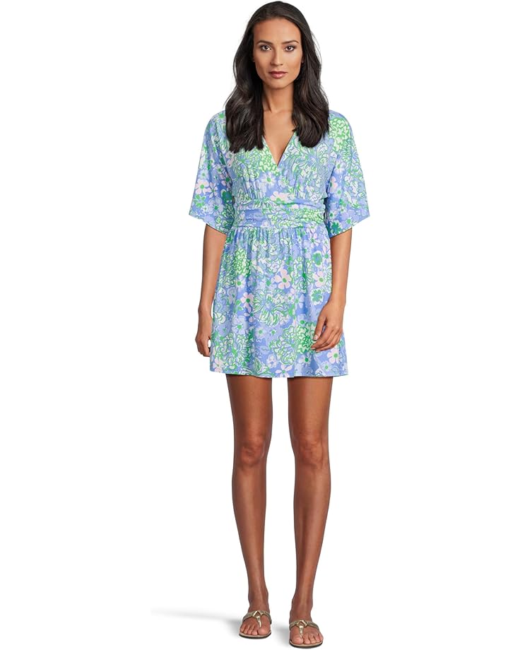 

Платье Lilly Pulitzer Parigi Skort Romper, цвет Sunwashed Blue Plumes In Bloom
