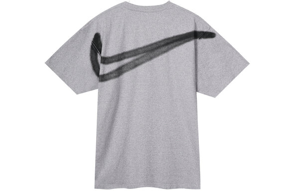 Футболка спортивная jdi логотип напечатан футболка мужская Nike, серый — фото 2