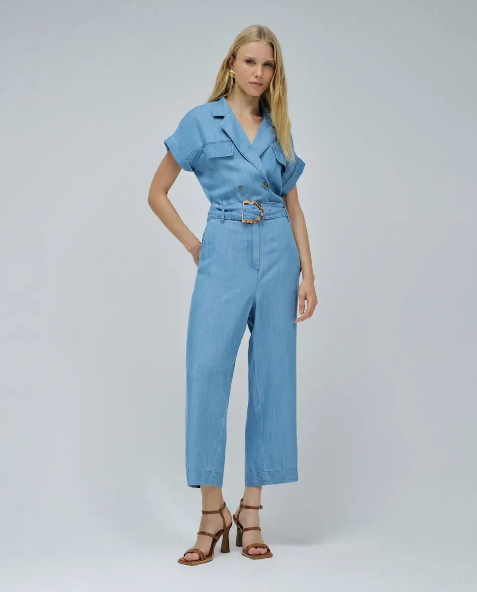 

Женский комбинезон из светлого денима Salsa Jeans, светло-голубой