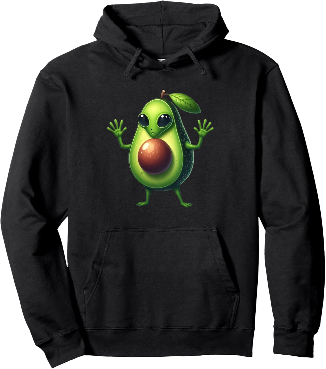 

Забавная толстовка с изображением инопланетянина-авокадо Funny Avocado Aliens, черный