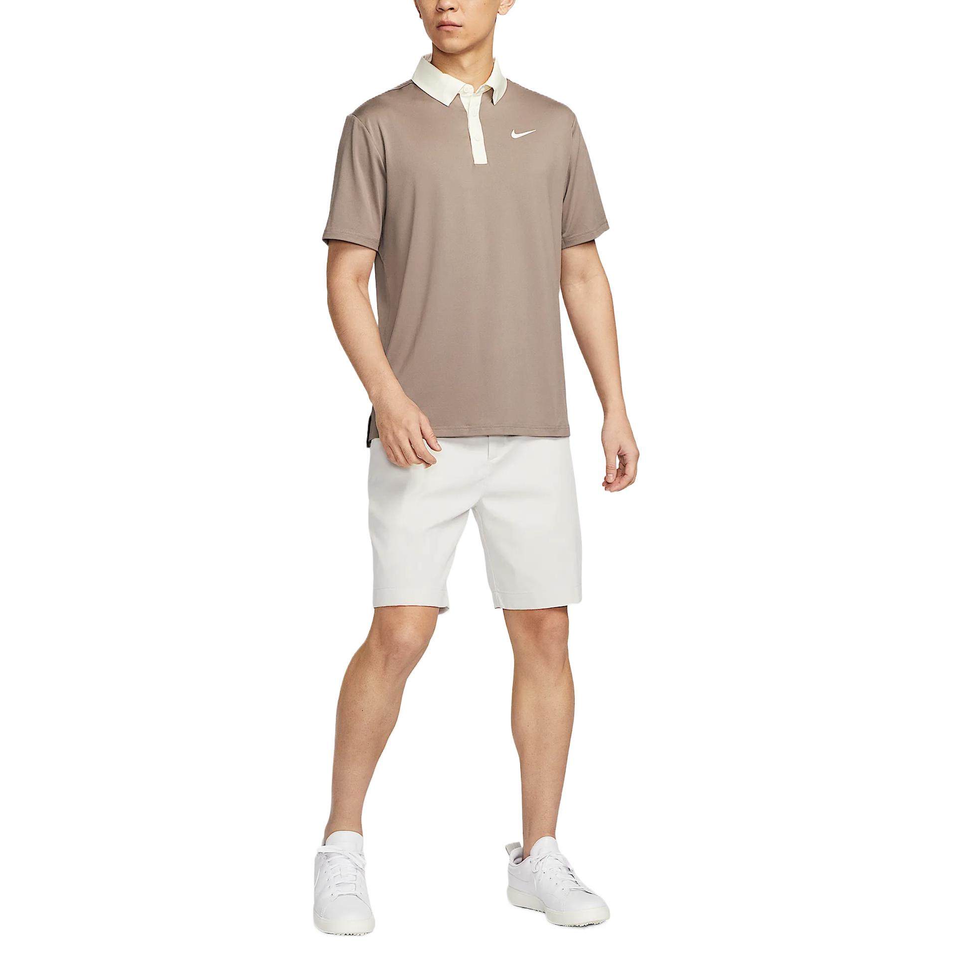 Мужская одежда для гольфа Dri Fit Sable Brown/Light Ivory White/Light Ivory White Nike, коричневый/светло-белый — фото 4