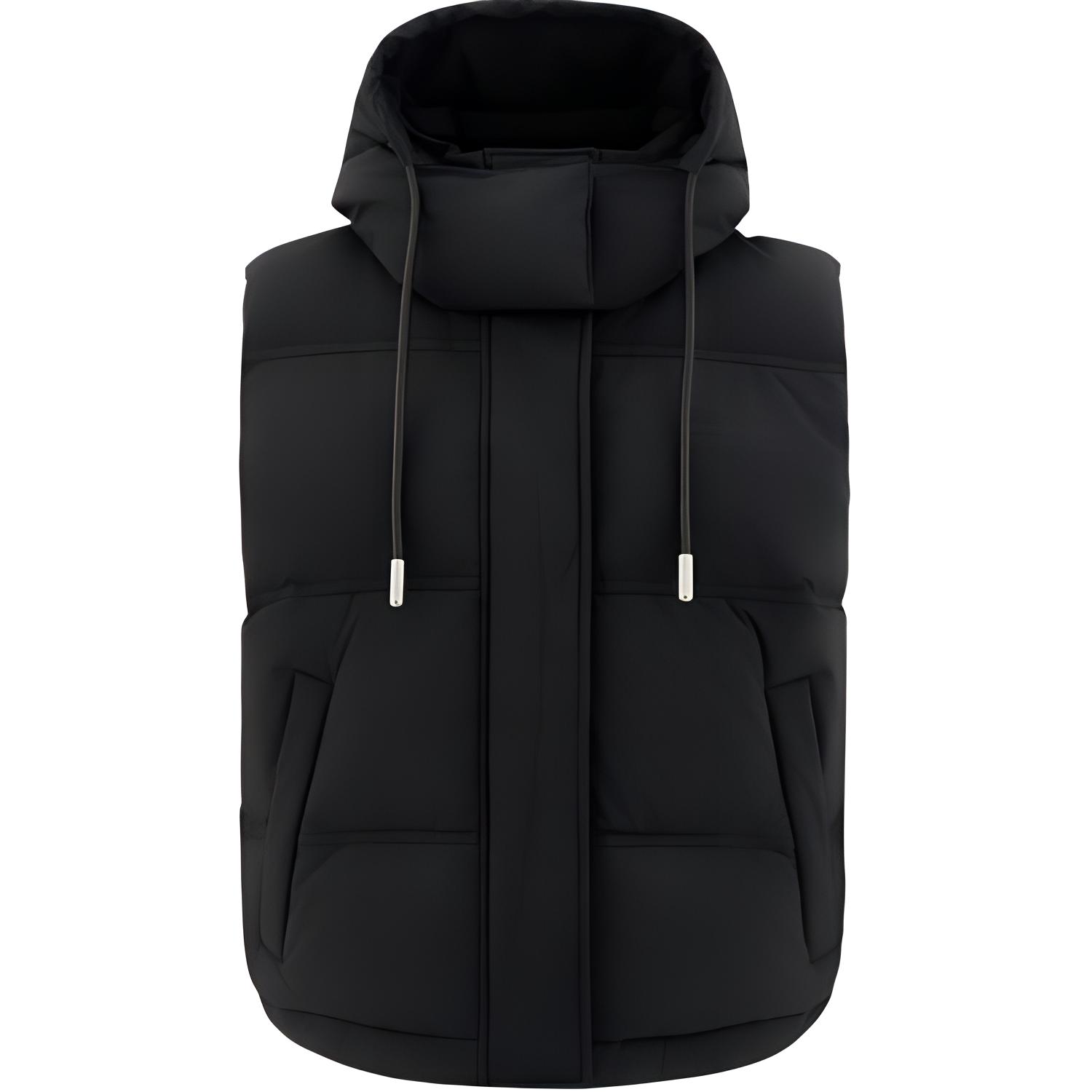 

Пуховая куртка женская с капюшоном, средней высоты CAT, черный