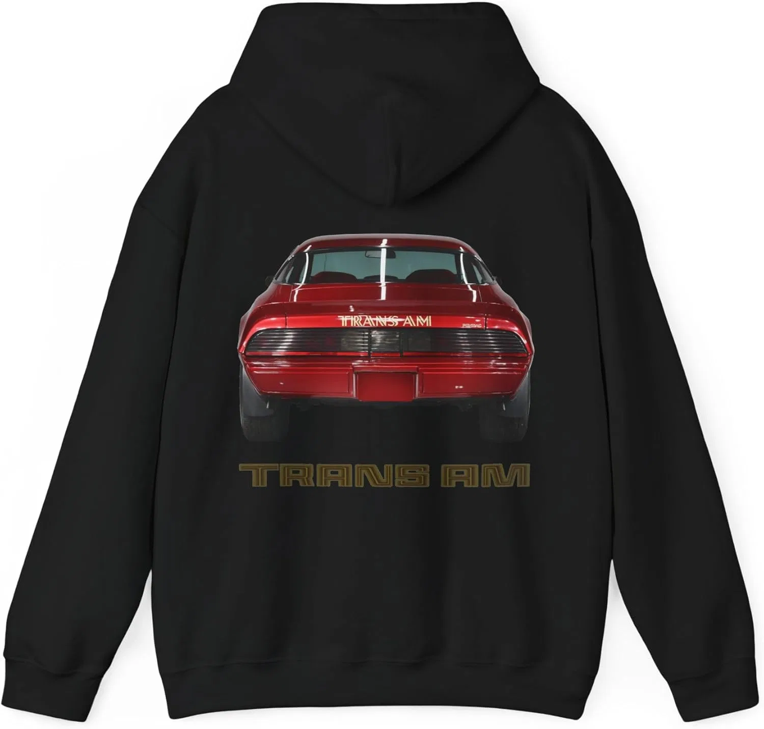 Красная толстовка с капюшоном Trans Am Heavy Hoodie 1979 1980 1981 WS6 Firebird Trans Am Gift передняя/задняя — фото 2
