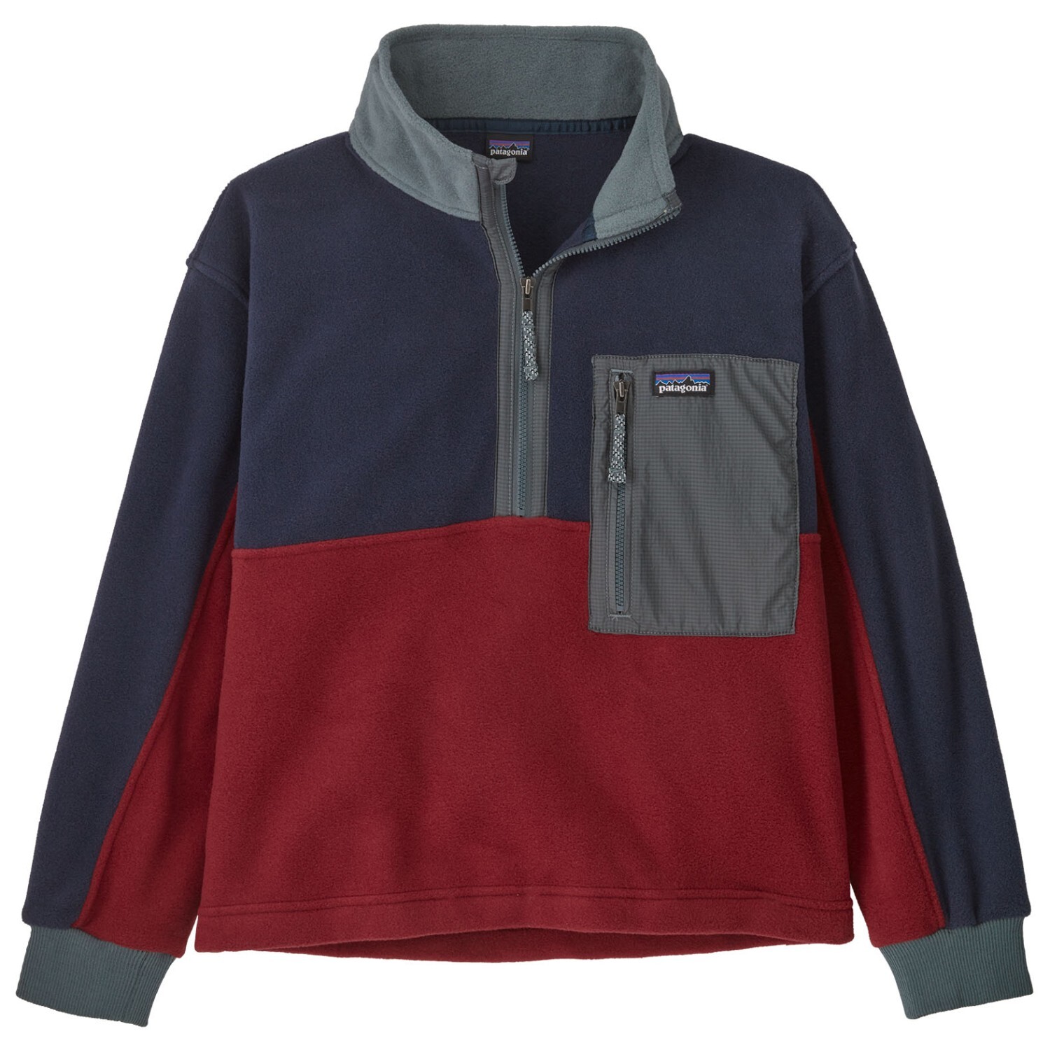 

Флисовый свитер Patagonia Kid's Microdini 1/2 Zip Pullover, цвет Wax Red