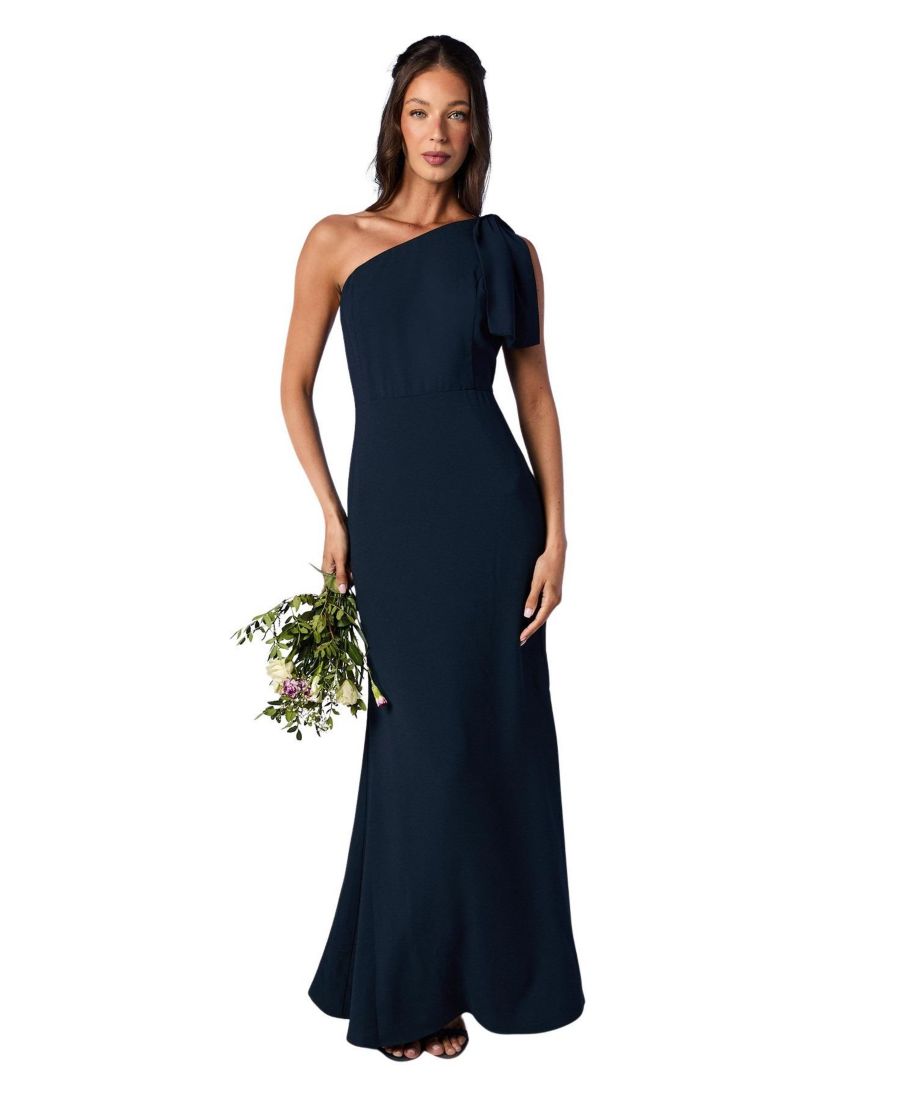 

Женское длинное платье подружки невесты на одно плечо Coast, Navy