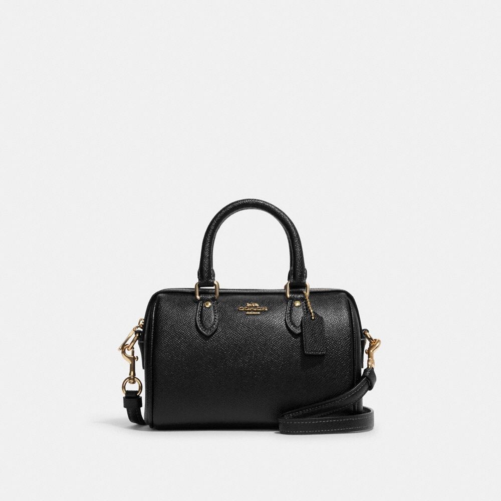

Мини-сумка Rowan Crossbody COACH, золотой/черный