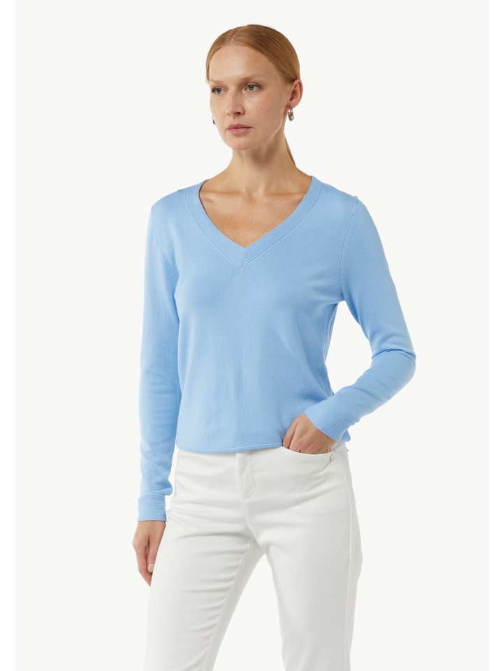 

Пуловер comma Strickpullover langarm, синий