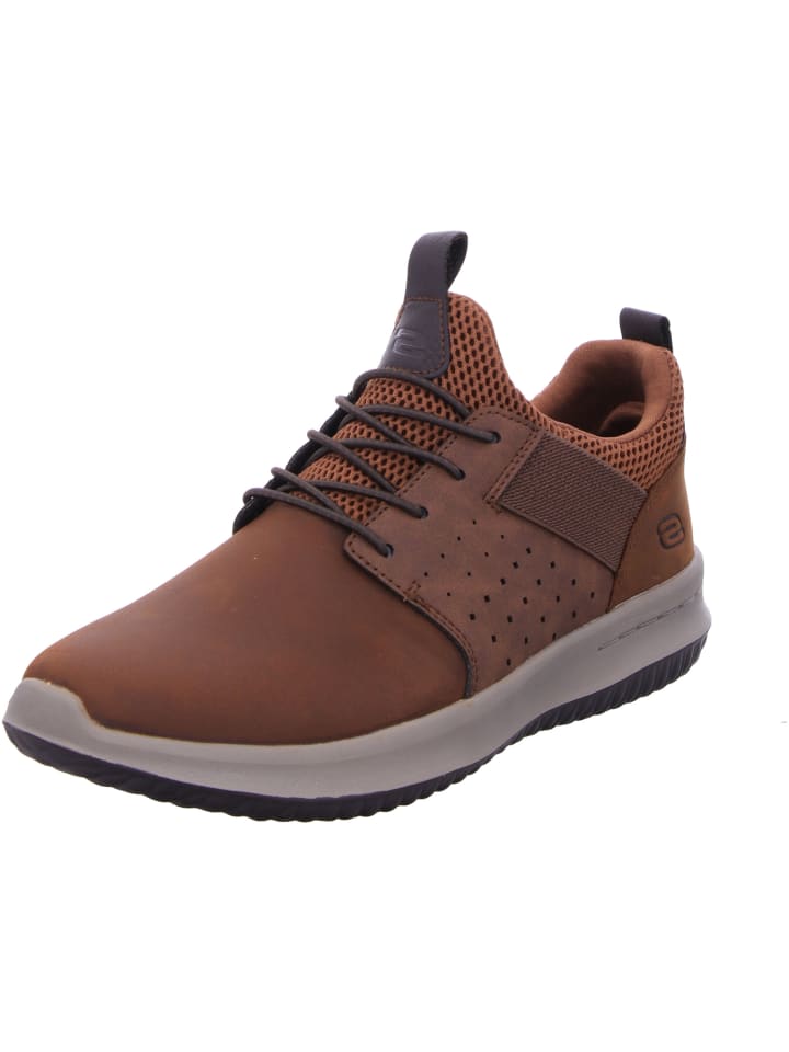 

Кроссовки на шнуровке Skechers Lowtop-Sneaker DELSON - AXTON, цвет charcoal/dark brown, Черный, Кроссовки на шнуровке Skechers Lowtop-Sneaker DELSON - AXTON, цвет charcoal/dark brown