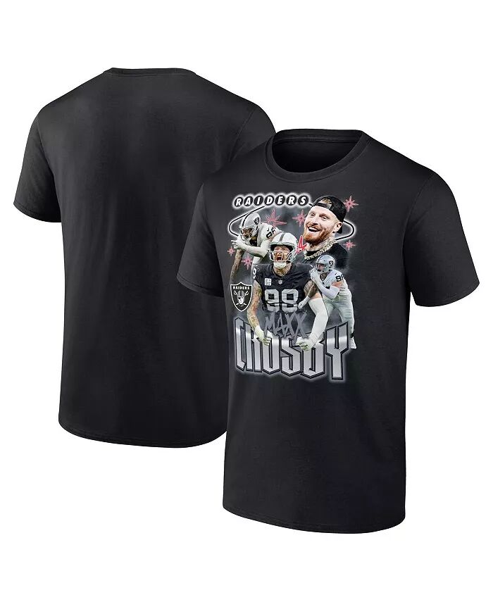 

Футболка мужская Maxx Crosby Black Las Vegas Raiders Notorious Player с графическим принтом Fanatics