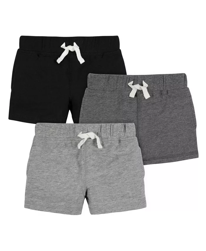 

Брюки-шорты для мальчиков Baby Boys 3-Pack Pull-On Knit Shorts, серые и черные, 18 месяцев Gerber, черный
