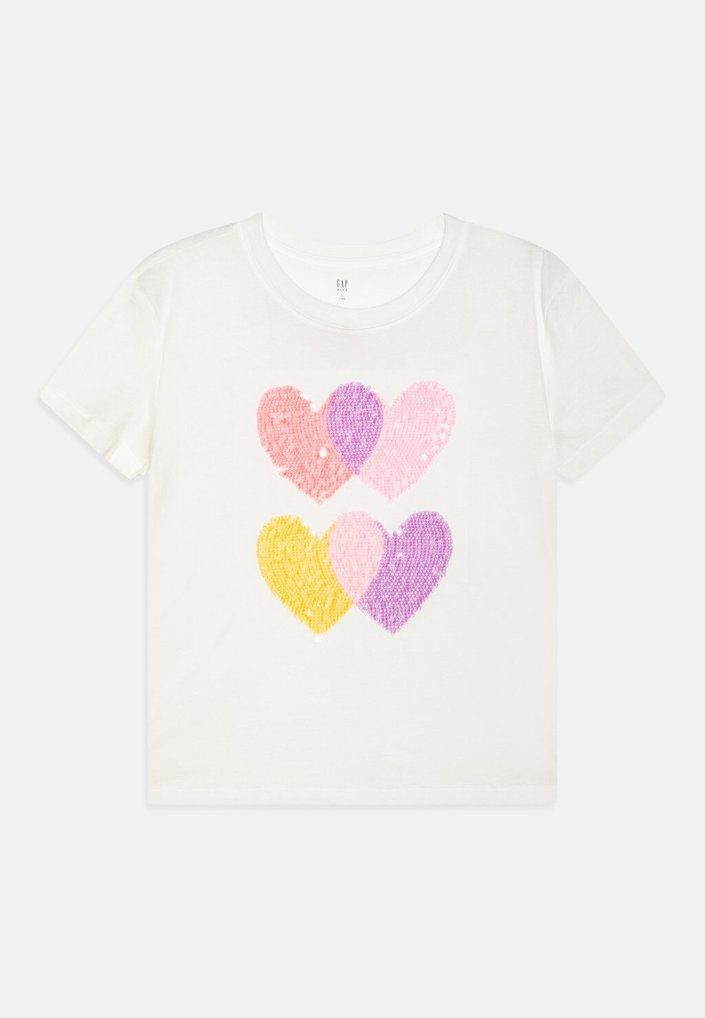 

Футболка SEQUIN GRAPHIC TEE GIRLS GAP, кремовый