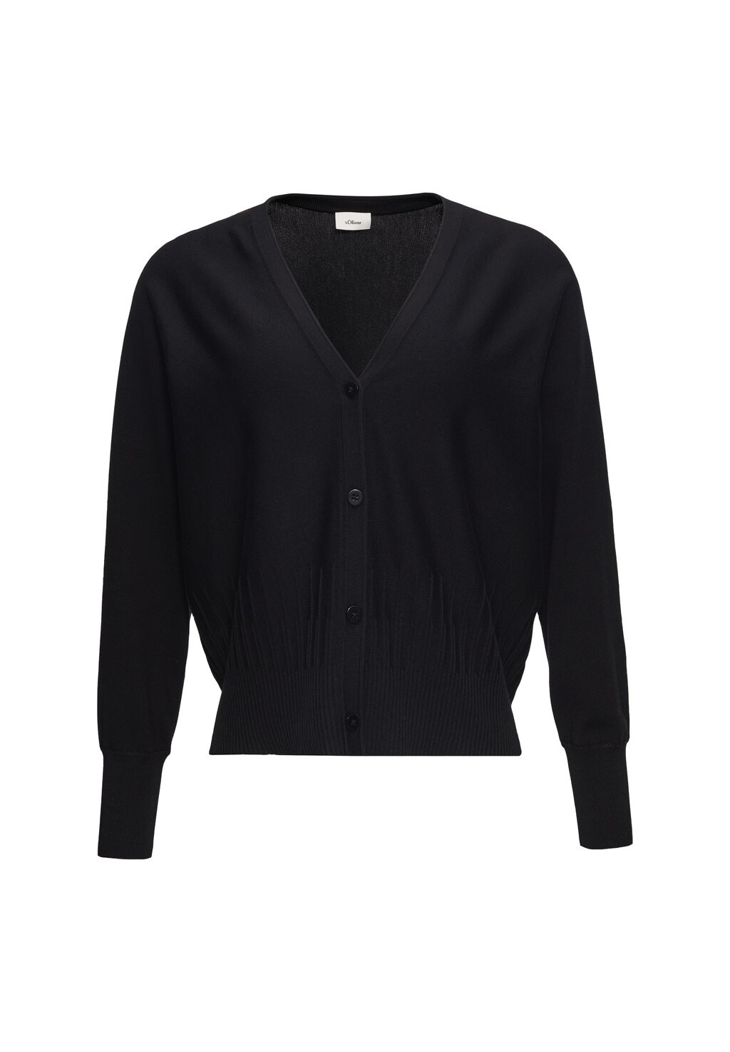 

Кардиган MIT STRUKTURMUSTER AM SAUM s.Oliver BLACK LABEL, черный