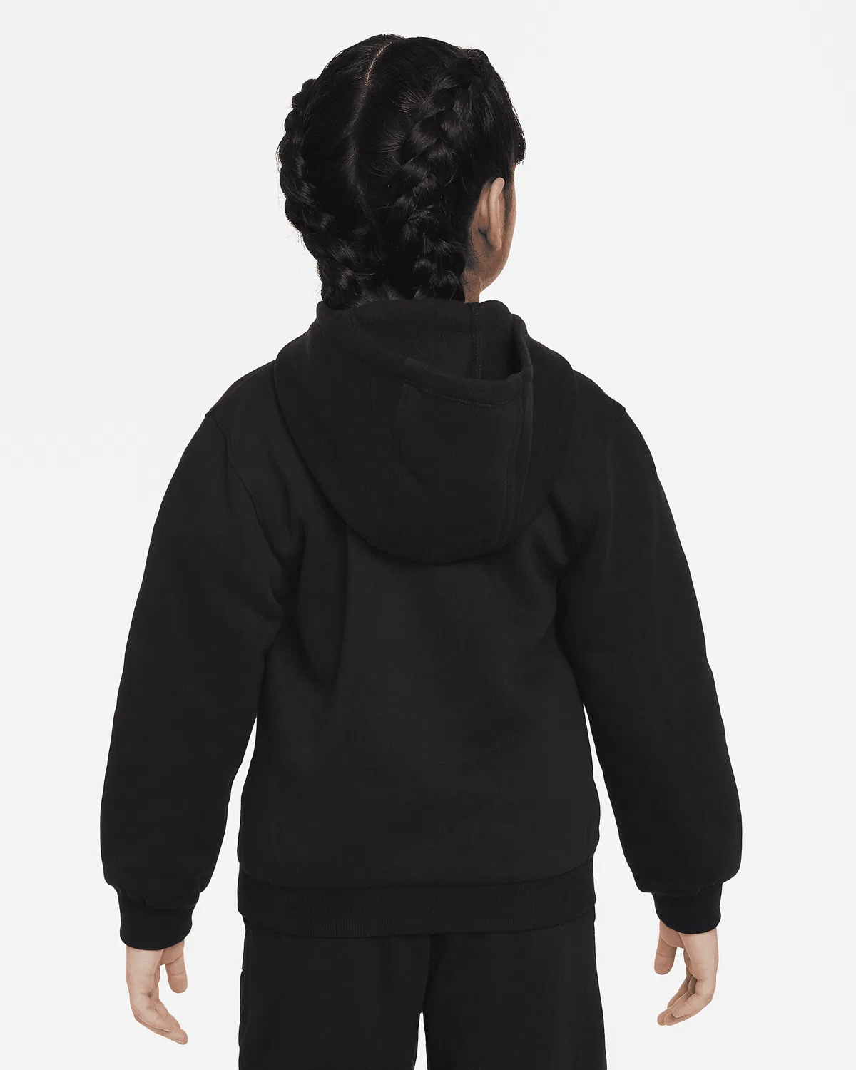 Детская флисовая кофта Nike Sportswear Club Fleece на молнии, Black — фото 2