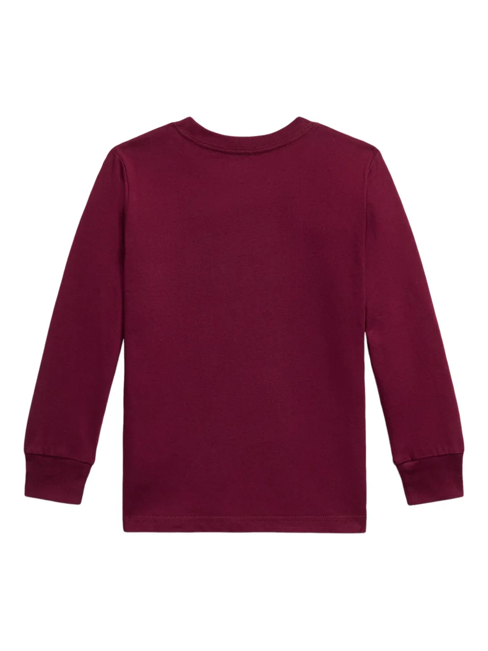 Хлопковая футболка с длинными рукавами POLO RALPH LAUREN KIDS, красный — фото 2