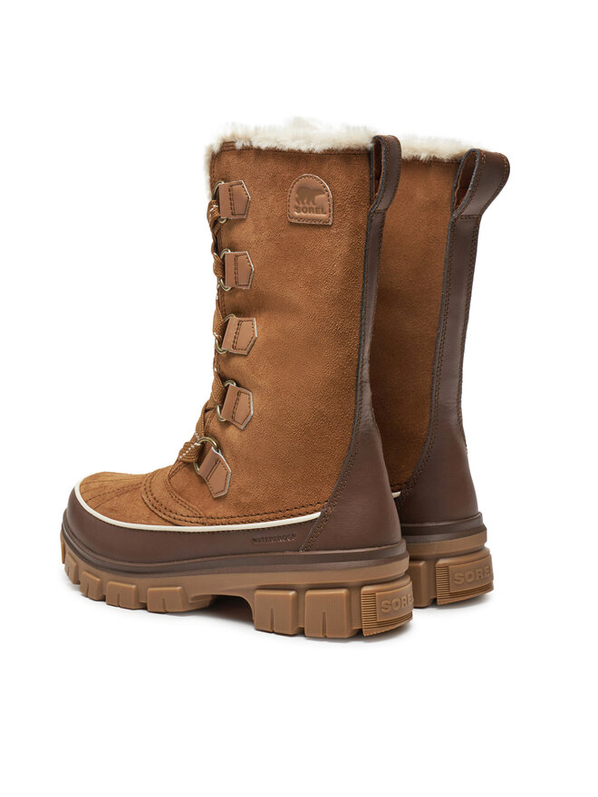 Зимние ботинки женские Sorel Torino V высокие на толстой подошве, коричневый — фото 3