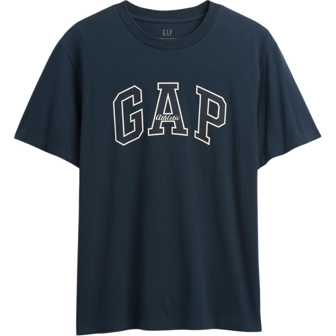 Футболка с коротким рукавом весенняя свободного покроя повседневная унисекс GAP, белый — фото 3