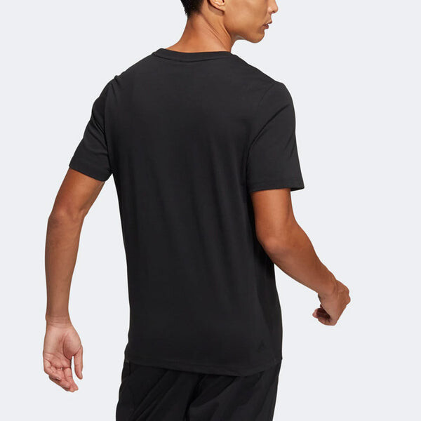 Футболка adidas Alphabet Pattern Printing Round Neck Short Sleeve Black, мультиколор — фото 3