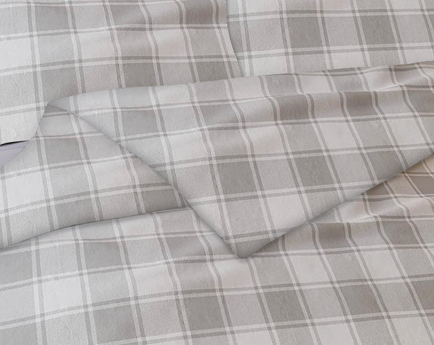 

Bibb Home Комплект из 3 фланелевых пододеяльников, цвет Grey Plaid