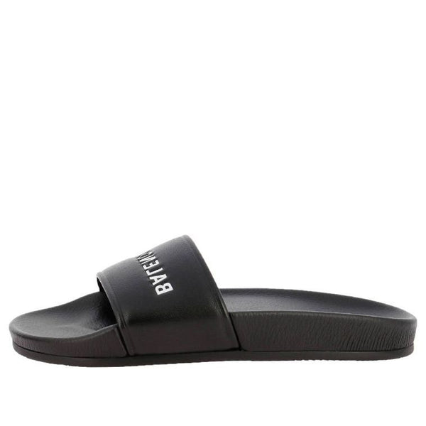 Сандалии pool slides 'black white' Balenciaga, черный