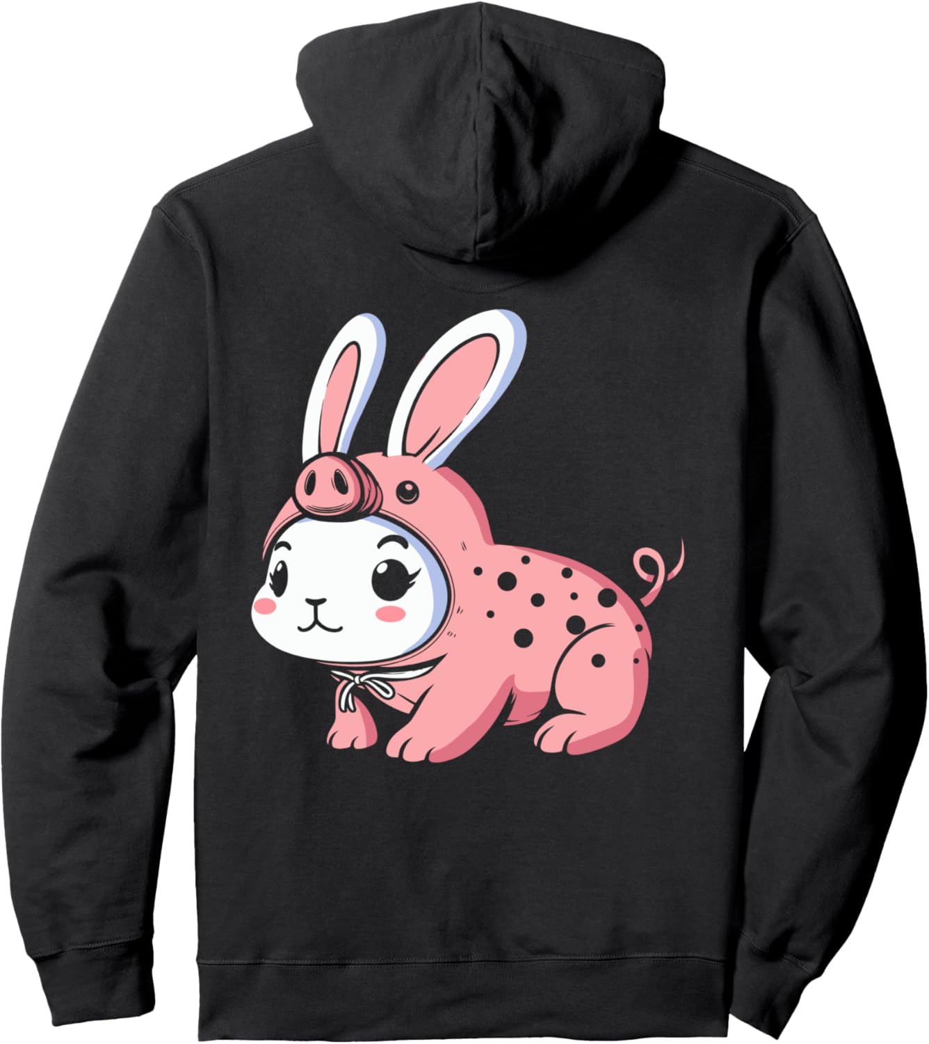 

Толстовка с изображением поросенка, кролика и поросенка Swine Hare Piglet Bunnies, черный