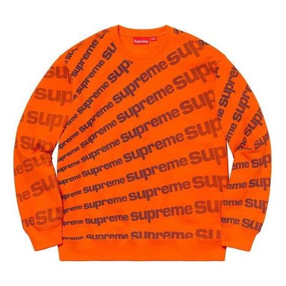 

Свитер radial crewneck 'orange black' Supreme, оранжевый