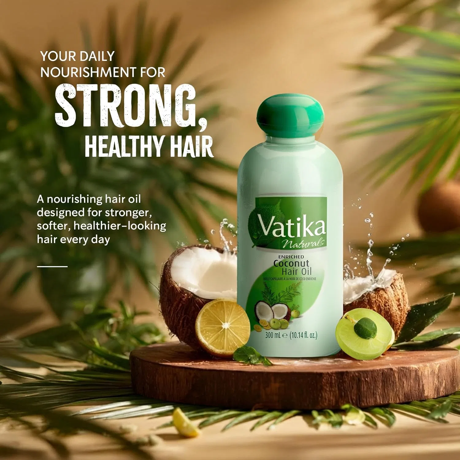 Масло для волос Vatika Naturals Enriched Coconut Hair Oil 300 мл Dabur — фото 2