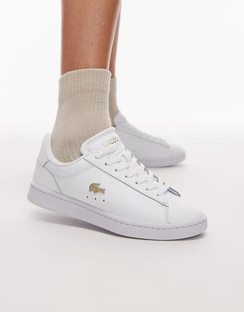 Кроссовки Lacoste Carnaby Set из кожи с логотипом белого цвета