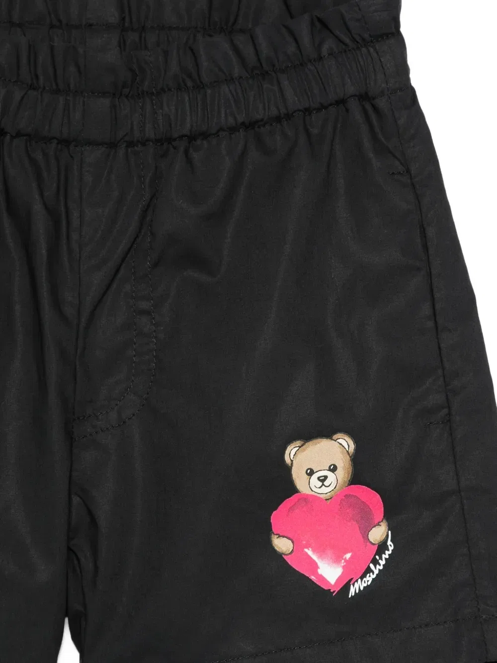 Шорты с принтом Moschino Kids, черный — фото 3