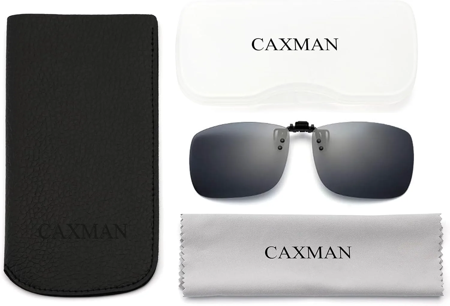 

Поляризованные солнцезащитные очки CAXMAN с зажимом для ношения поверх очков с диоптриями, для мужчин и женщин, с защитой от ультрафиолетового излучения, Gray
