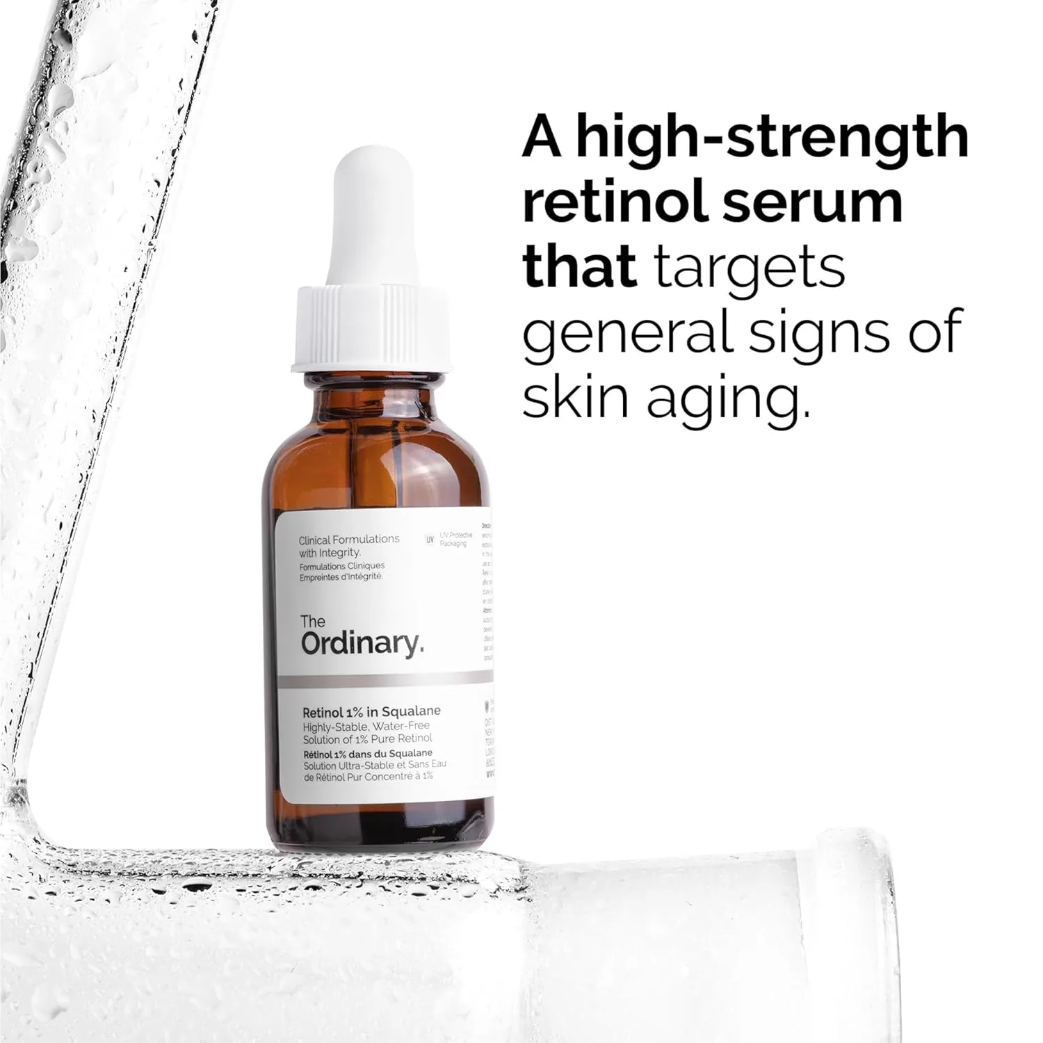 The Ordinary Fine Lines & Wrinkles Collection - набор для ухода за кожей: Retinol 1% in Squalane 30 мл, Hyaluronic Acid 2% + B5 30 мл, Natural Moisturizing Factors + HA 100 мл — фото 3