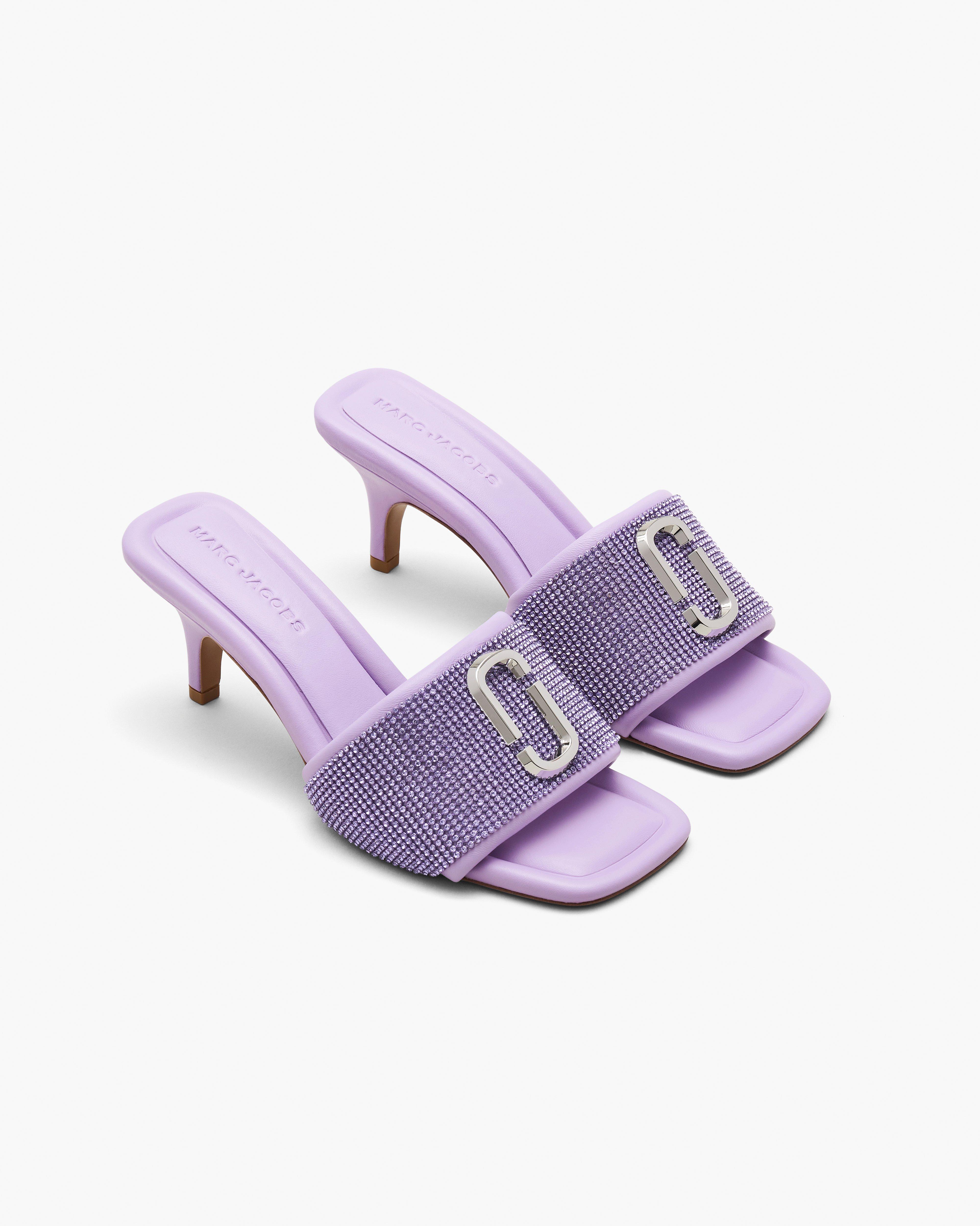 Босоножки на каблуке Marc Jacobs со стразами, цвет Wisteria/Wisteria Crystal
