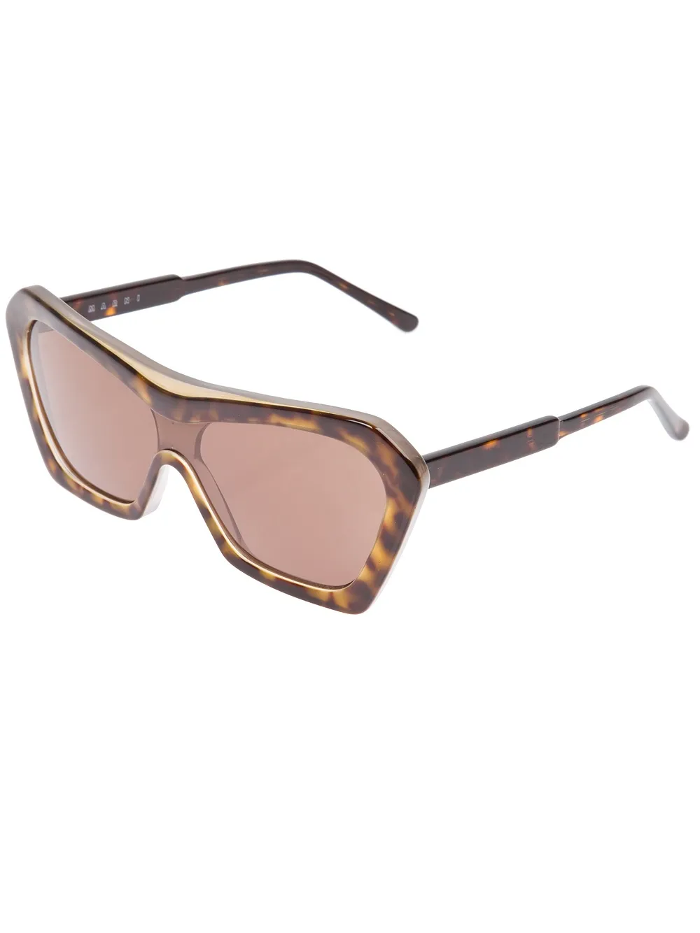 

Солнцезащитные очки с угловой оправой Marni Eyewear, коричневый