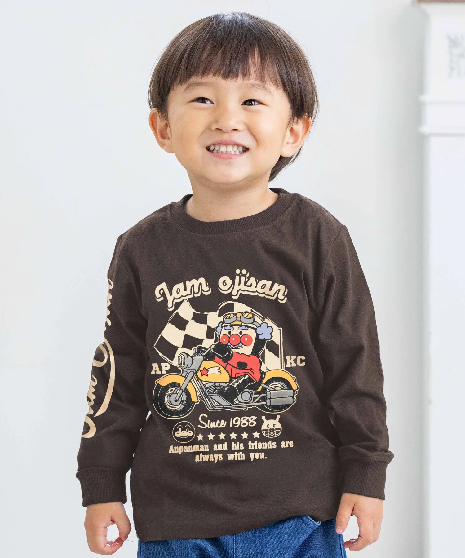 Футболка с длинным рукавом "Мотоциклетный дядя Джем" APKC/(K) Anpanman Kids Collection, black
