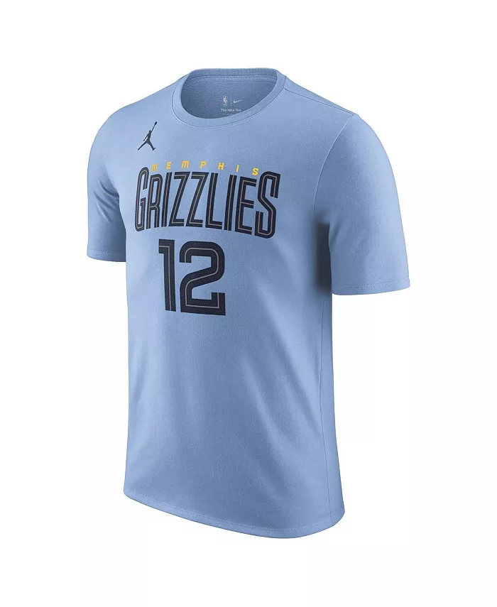 Мужская футболка Ja Morant Memphis Grizzlies светло-голубая Statement Edition с именем и номером 2022/23 Jordan — фото 3