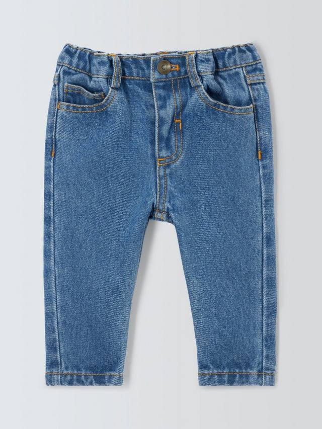 

Детские хлопчатобумажные эластичные джинсы John Lewis, цвет Denim