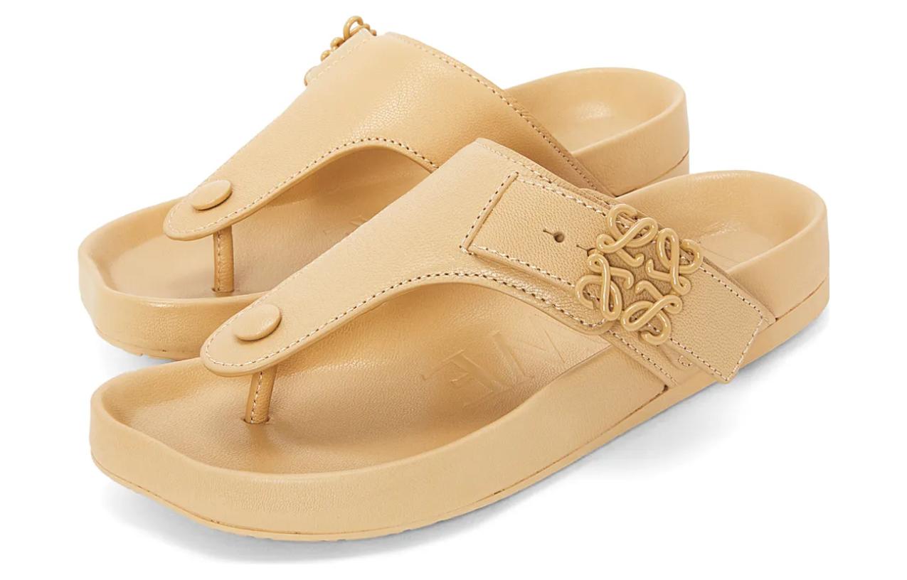 Сандалии Ease Toe Post Sandals Concealer из козьей кожи для женщин LOEWE, original shoe box included — фото 4