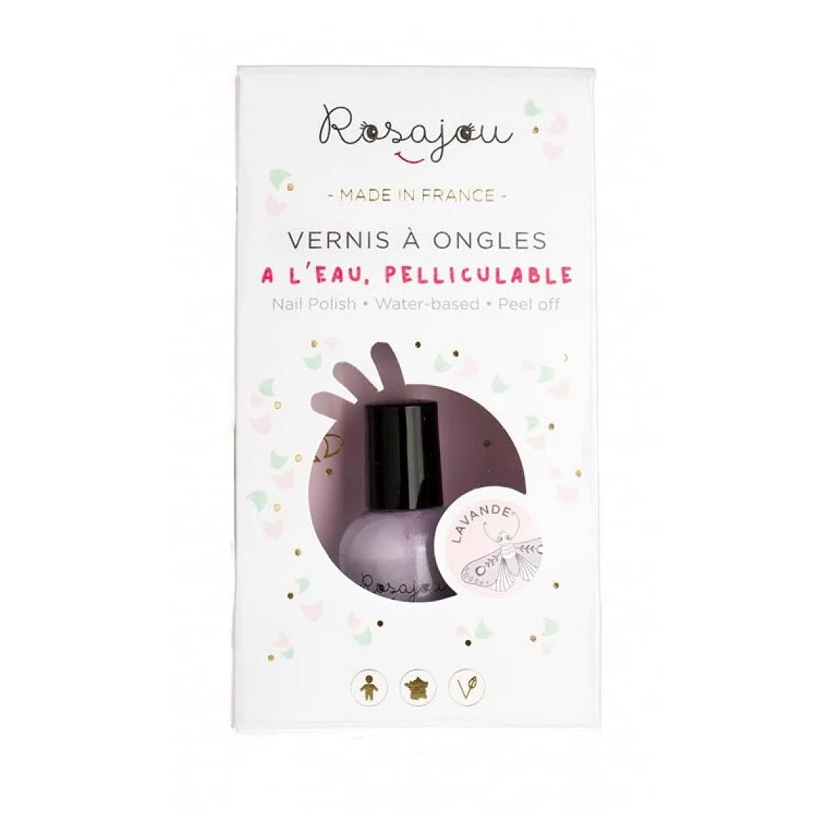 Детский отшелушивающий лак для ногтей Rosajou Lavender Rosajou