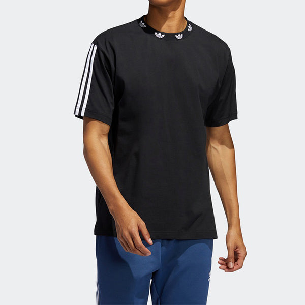 Футболка originals trefoil collar logo short sleeve black Adidas, черный — фото 3
