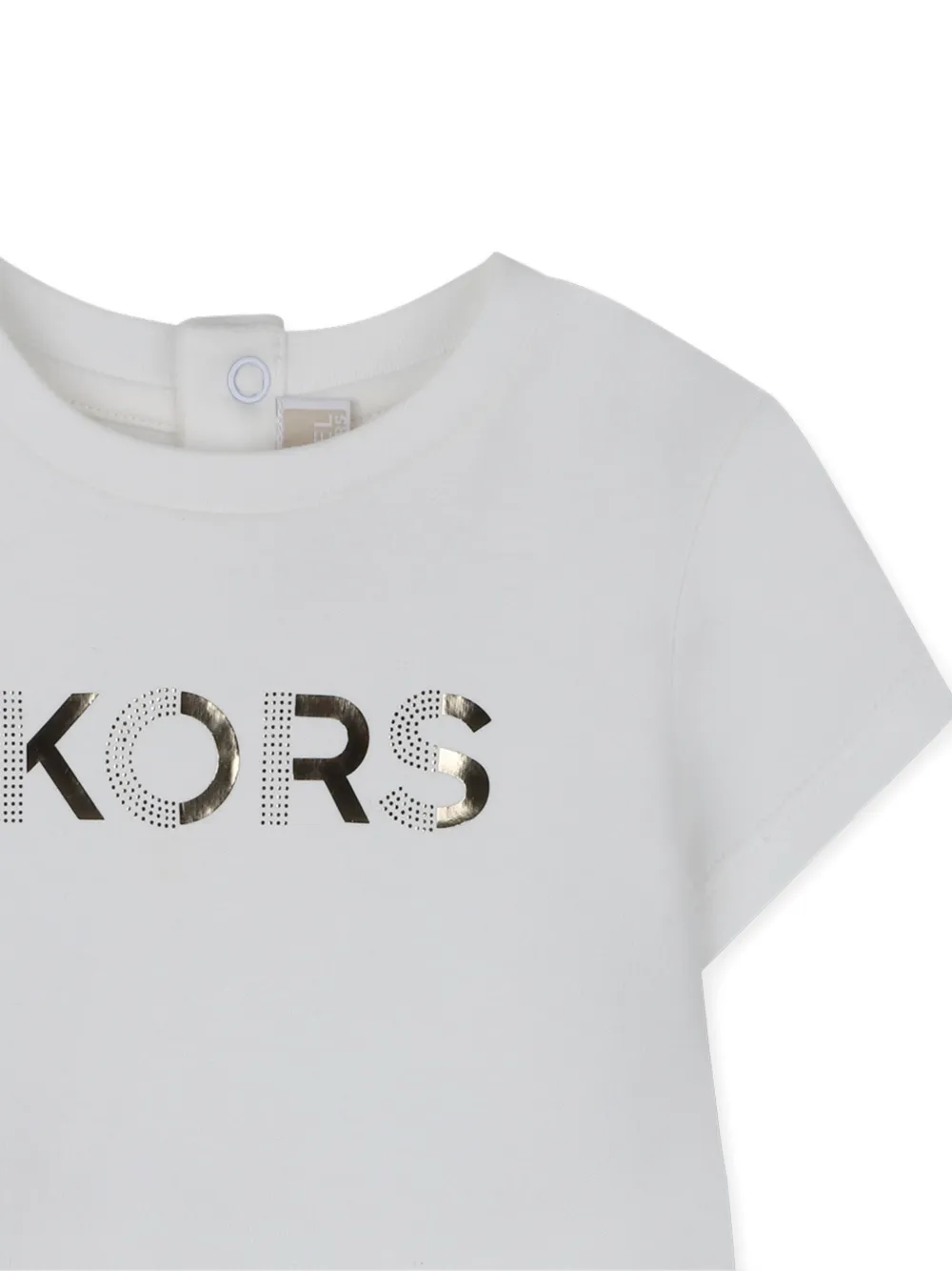 Платье-футболка с плиссировкой Michael Kors Kids, белый — фото 3