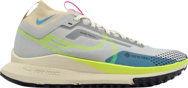 

Кроссовки Wmns React Pegasus Trail 4 GORE-TEX 'Wolf Grey Volt', серый