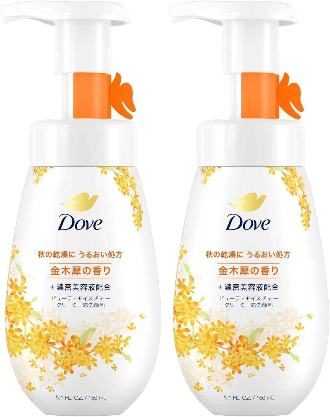 Пенка для умывания Dove Beauty Moisture, 150 мл, 2 шт, желтый