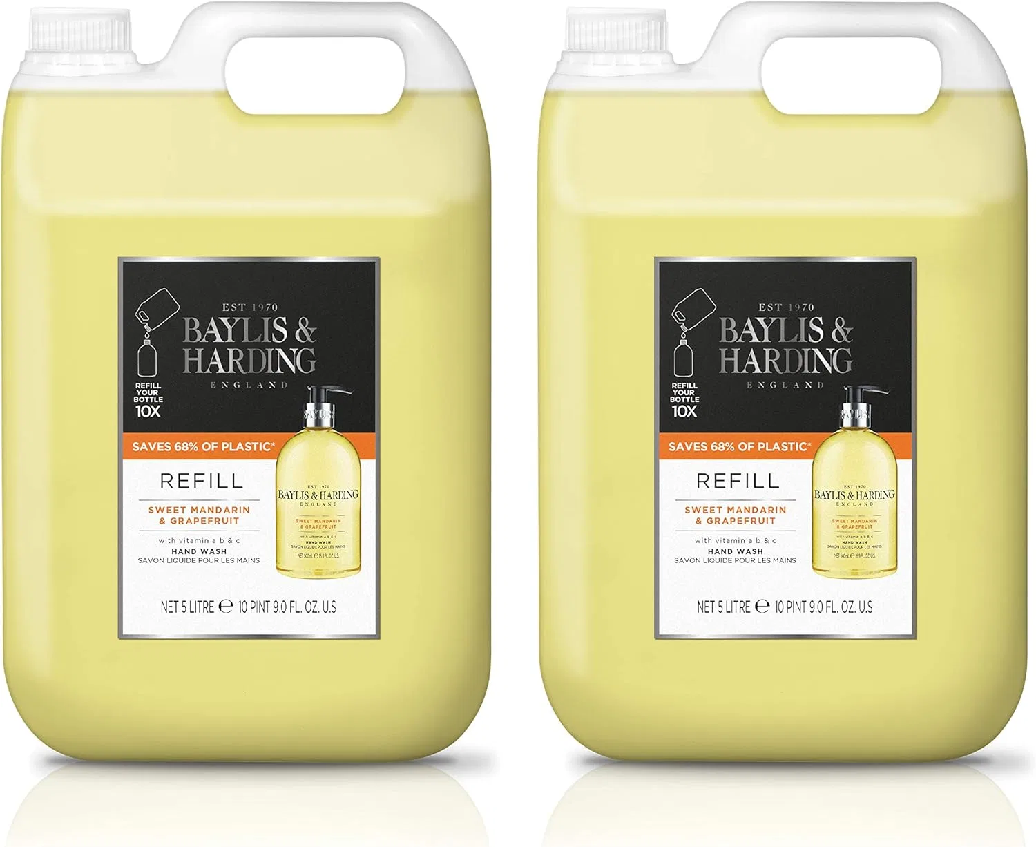 Набор жидкого мыла для рук «Sweet Mandarin & Grapefruit» от Baylis & Harding, 2 х 5 литров Baylis & Harding