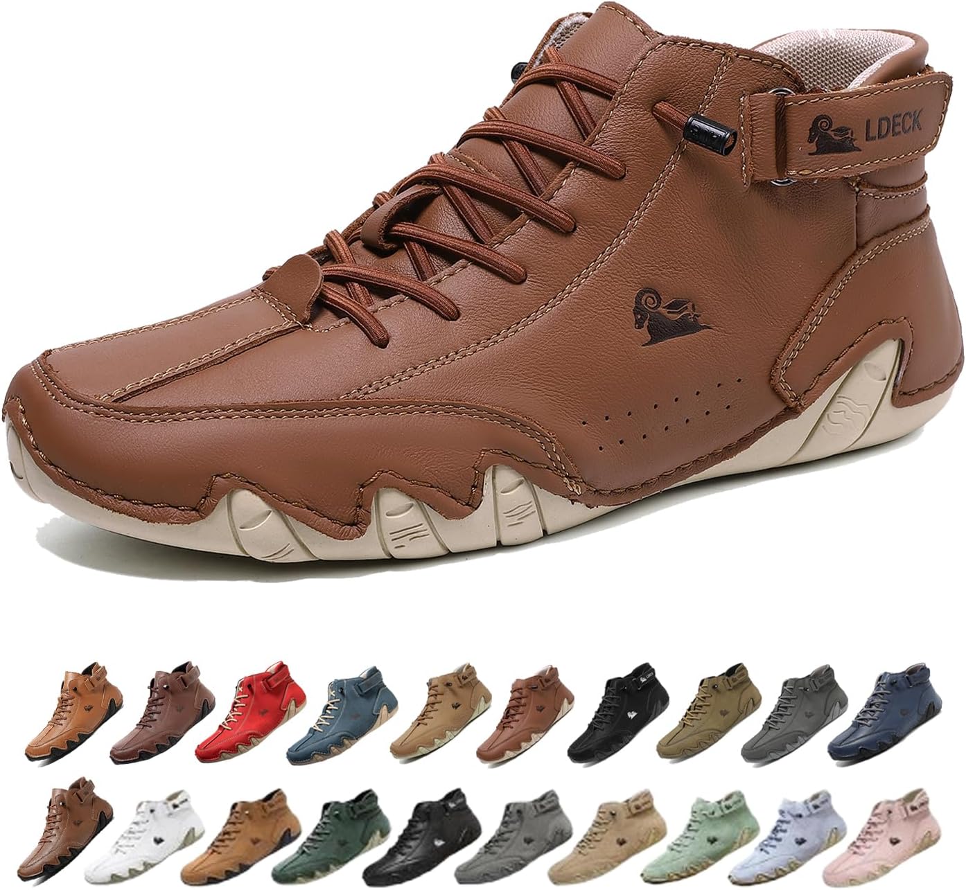 

Мужские водонепроницаемые дышащие высокие ботинки-чукка ручной работы, нескользящие, для походов, вождения, кемпинга, легкие босоножки на все сезоны Generic, красный