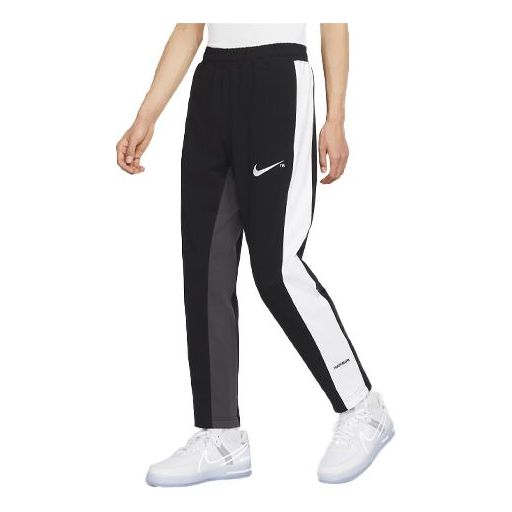 

Брюки men's sportswear swoosh contrast color stitching knit sports pants/trousers/joggers black Nike, черный