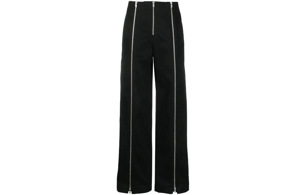 

Брюки с застежкой-молнией и широкими штанинами JIL SANDER, черный