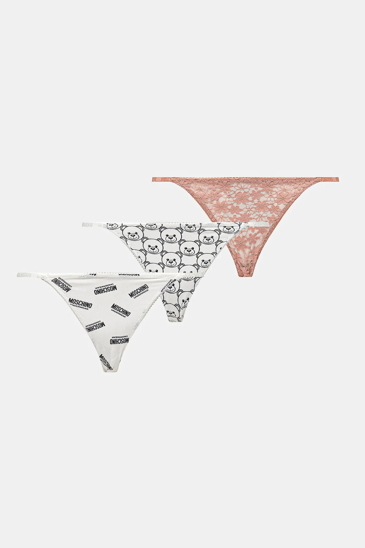 

Бразильские трусы, 3 шт Moschino Underwear, белый